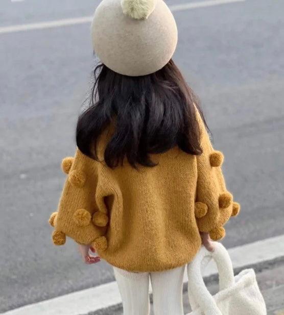 Mustard bunny tail sweater