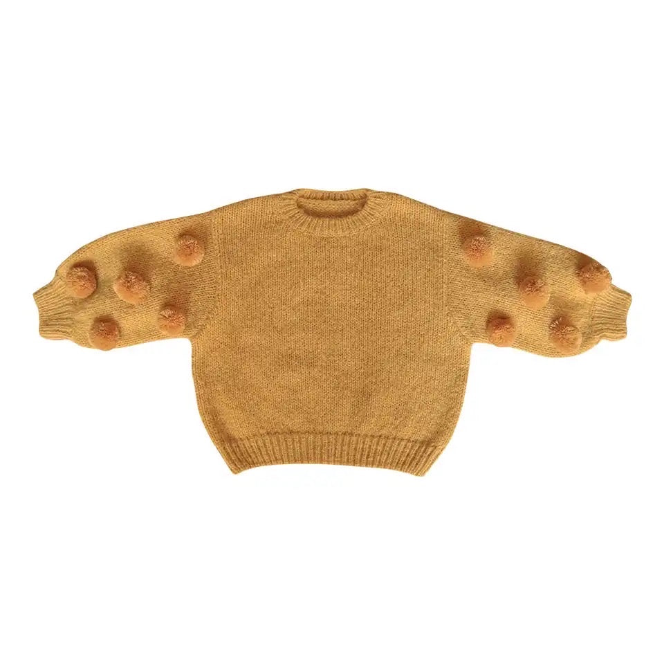 Mustard bunny tail sweater