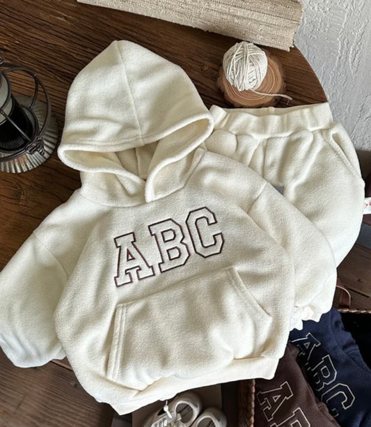 ABC velvet set ( beige )