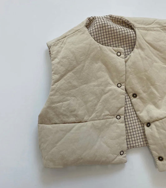 DOUBLE FACE VEST ( BEIGE )