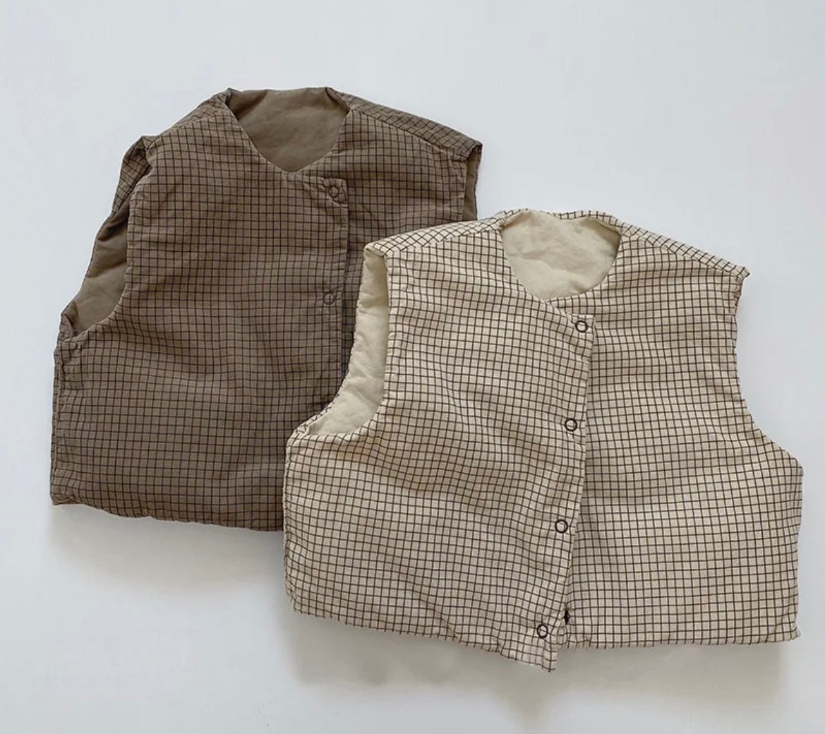 DOUBLE FACE VEST ( BEIGE )