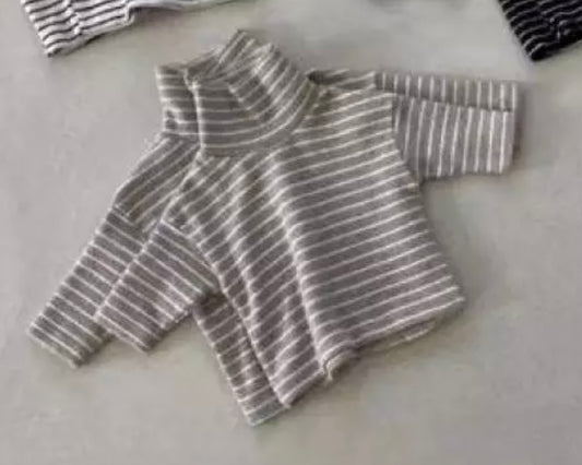 Winter Collection/ Stripped Turtle neck blouse